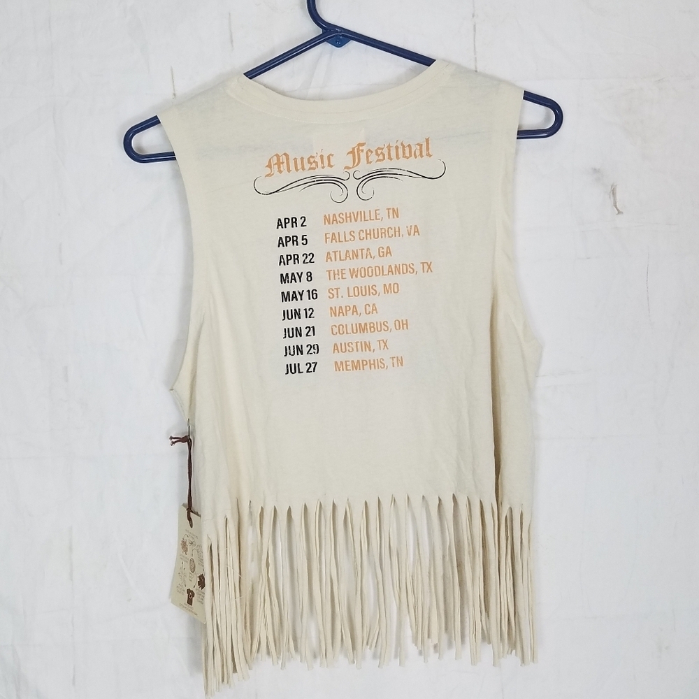 Recycle threads nashville music city music festival garfic crop tank top - Picture 2 of 6